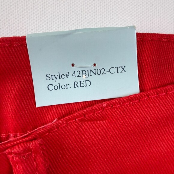 NWT Trestles Supply Co. Men's Red Jeans, Sz 46, Stretch, Motivational Text - Picture 11 of 15